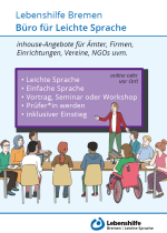 Titelblatt des inhouse-Angebots vom Büro für Leichte Sprache der Lebenshilfe Bremen.